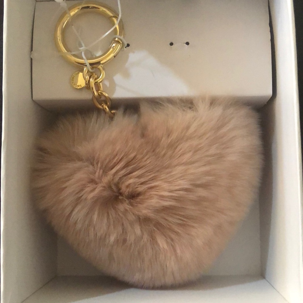 Michael Kors Heart Fur KeyChain